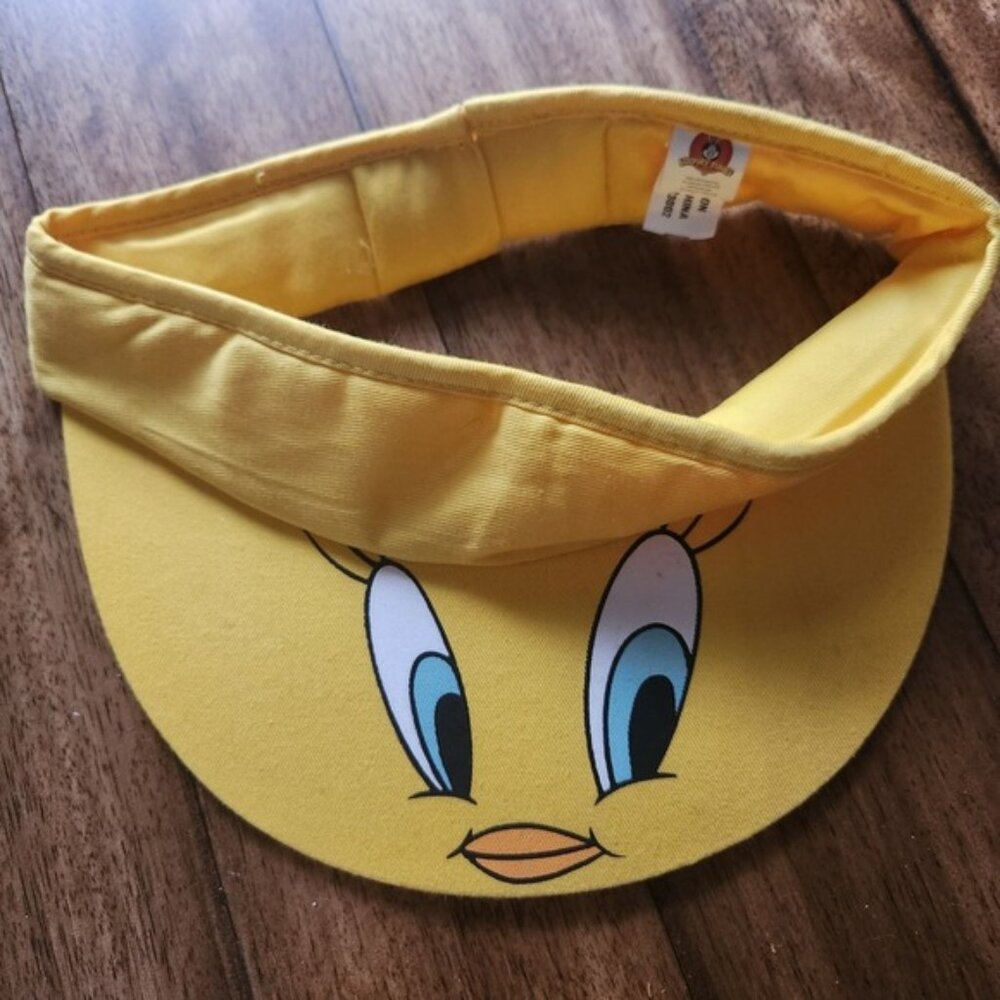 Looney Tunes Tweety Bird Yellow Sun Visor Hat Adjustable Character